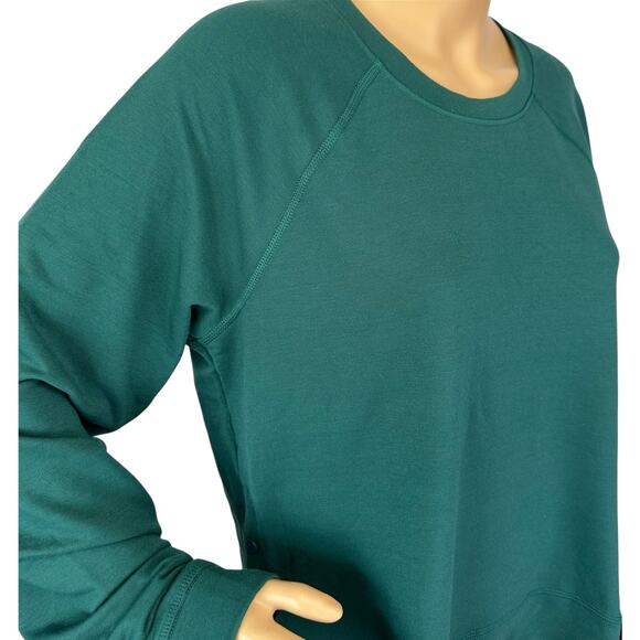 2/$30 Sincerely Jules Side Snap Sweatshirt Teal Pullover Long Sleeve Size L - Picture 10 of 13